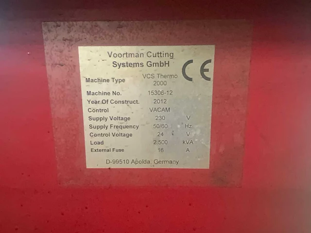 2012 voortman vcs thermo plasma- autogeen snijmachine - afbeelding 33 van  66