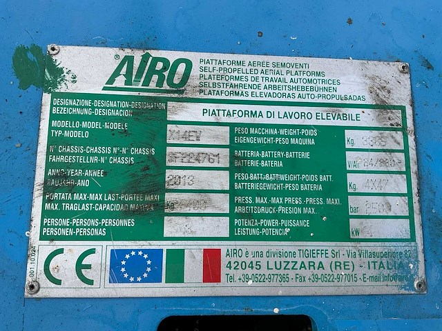 2013 airco x14ew hoogwerker - afbeelding 25 van  31