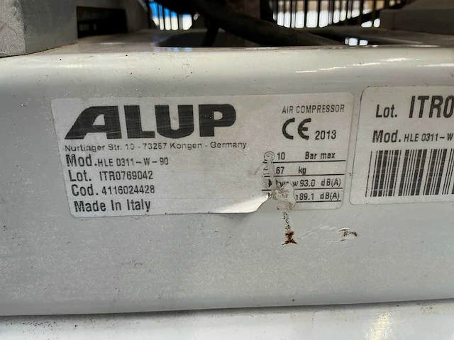 2013 alup hle 0311w90 luchtcompressor - afbeelding 7 van  8