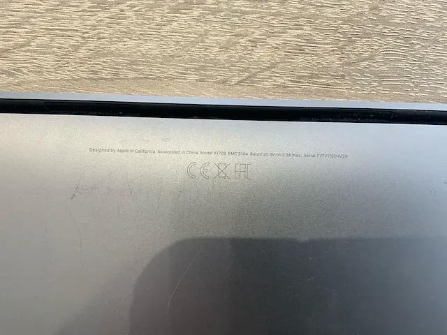 2013 apple macbook pro 13" a1708 laptop - afbeelding 8 van  8