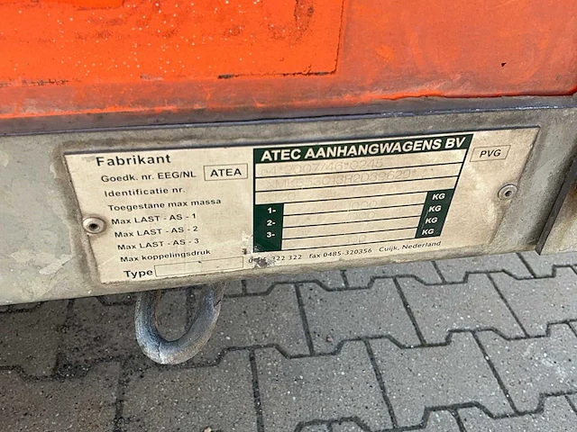 2013 atec eb2 2-1 dubbelas aanhangwagen - afbeelding 18 van  20