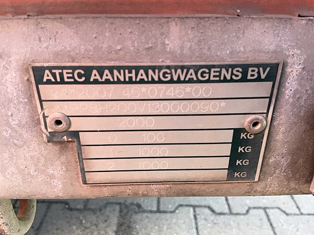 2013 atec eb2 2-1v dubbelas zeilaanhangwagen - afbeelding 18 van  19