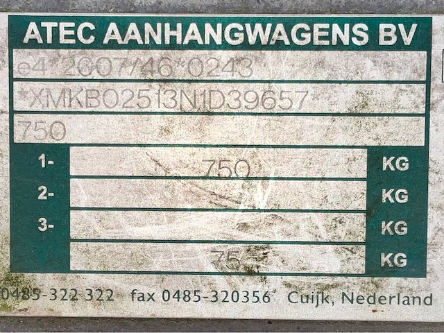 2013 atec eo1300 aanhangwagen - afbeelding 7 van  15