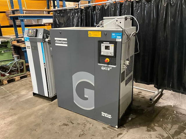 2013 atlas copco ga18+ / cd70+ schroefcompressor met luchtdroger - afbeelding 12 van  19