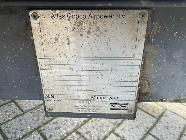 2013 atlas copco xas 57 luchtcompressor - afbeelding 6 van  9