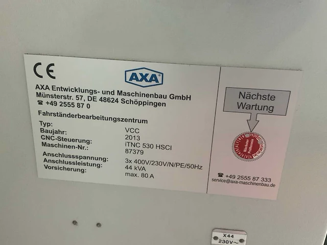 2013 axa vcc720 cnc bewerkingscentrum - afbeelding 5 van  22