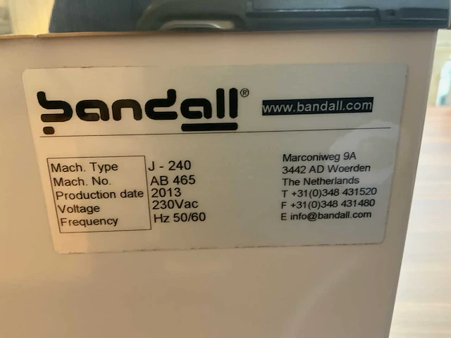 2013 bandall com j-240 banderolleermachine - afbeelding 10 van  18
