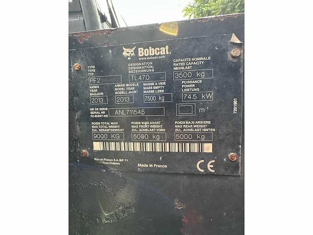 2013 bobcat tl470 verreiker - afbeelding 15 van  22