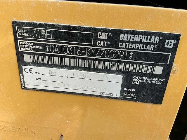 2013 caterpillar 316el rupsgraafmachine - afbeelding 26 van  38
