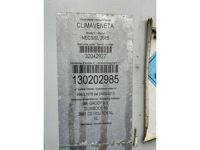 2013 climaveneta necs/sl 2015 chiller - afbeelding 7 van  7