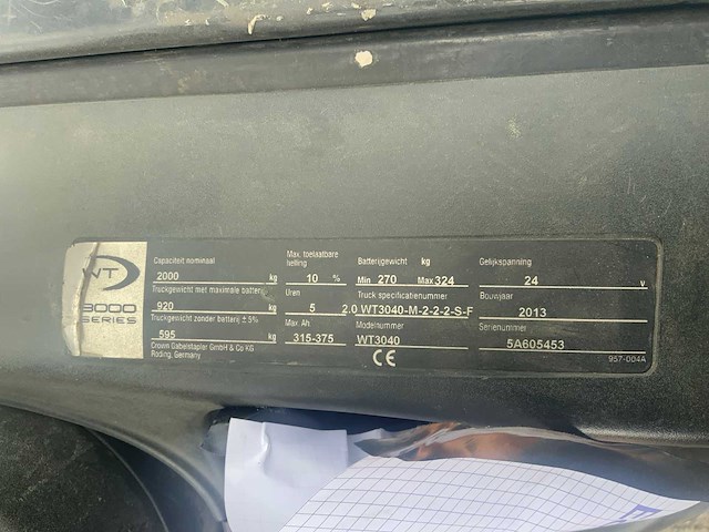 2013 crown wt-3040 stapelaar - afbeelding 17 van  24
