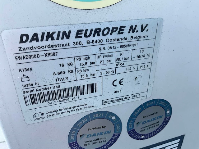 2013 daikin ewad300d-xr007 koelinstallatie - afbeelding 11 van  19