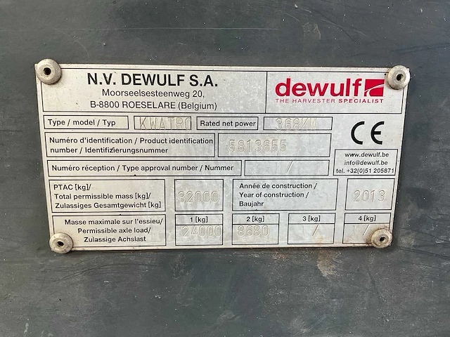 2013 dewulf kwatro zeefbandrooier - afbeelding 31 van  37