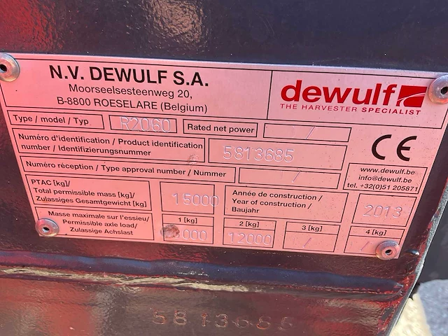 2013 dewulf r2060 aardappelrooier - afbeelding 36 van  41