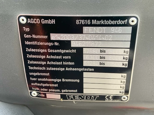 2013 fendt 939 vario profi plus vierwielaangedreven landbouwtractor - afbeelding 37 van  43