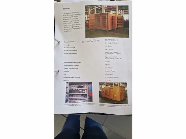 2013 grondpomp met hydraulische powerpack / engine 2 x deutz tcd 2015 v6 - afbeelding 16 van  20