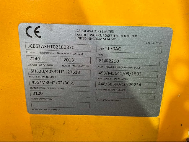 2013 jcb 531-70 ag verreiker - afbeelding 24 van  30