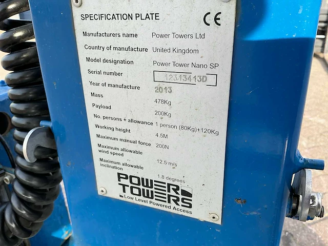 2013 jlg nano sp hoogwerker - afbeelding 2 van  10