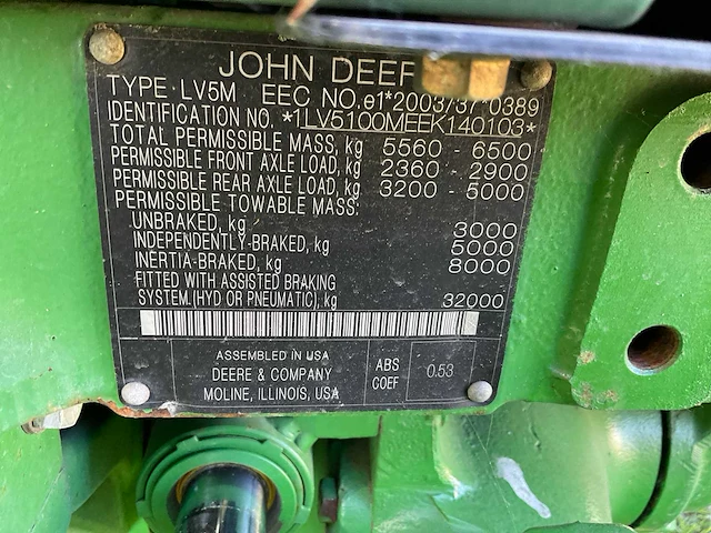 2013 john deere 5100m vierwielaangedreven landbouwtractor - afbeelding 22 van  29