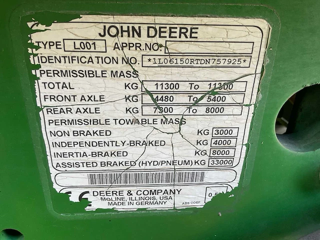 2013 john deere 6150r vierwielaangedreven landbouwtractor - afbeelding 14 van  34