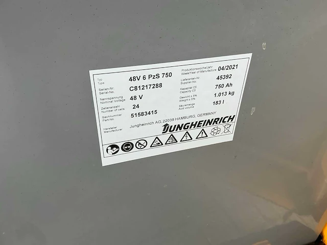 2013 jungheinrich efg320 vorkheftruck - afbeelding 14 van  22