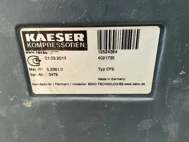 2013 kaeser asd32t schroefcompressor - afbeelding 5 van  16
