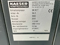 2013 kaeser sk22t schroefcompressor - afbeelding 10 van  10