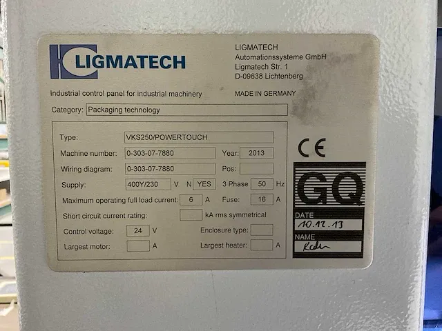 2013 ligmatech vks250/powertouch carboards snijmachine - afbeelding 3 van  11