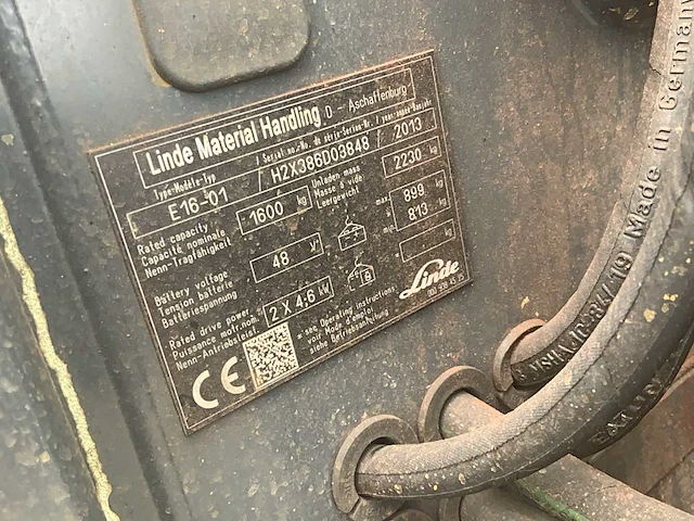 2013 linde e16-01 vorkheftruck - afbeelding 16 van  24