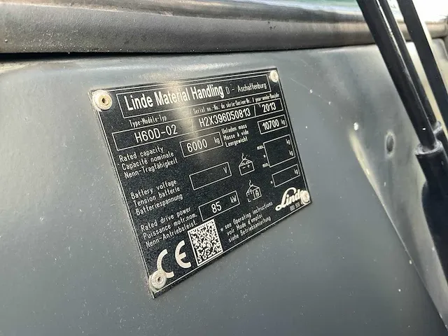 2013 linde h60d-02 vorkheftruck - afbeelding 19 van  26