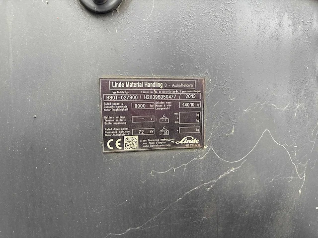 2013 linde h80t-02/900 vorkheftruck - afbeelding 48 van  52