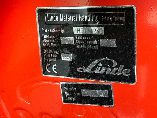 2013 linde hpt m 25 hand hydraulische palletwagen - afbeelding 6 van  6