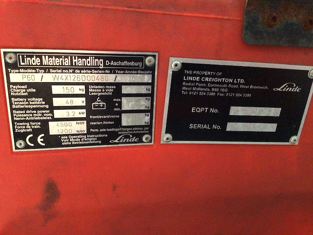 2013 linde p60 industriële trekker - afbeelding 8 van  8