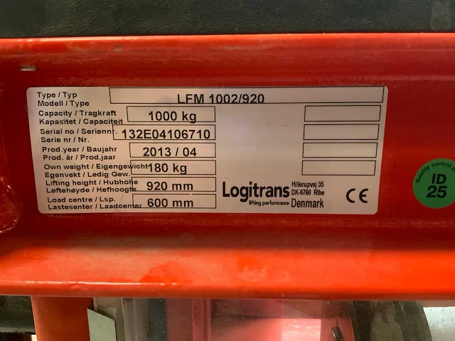 2013 logitrans lfm 1002/920 stapelaar - afbeelding 7 van  7