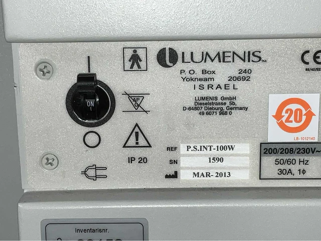 2013 lumenis powersuite versapulse 100 watt chirurgische holmiumlaser - afbeelding 14 van  22