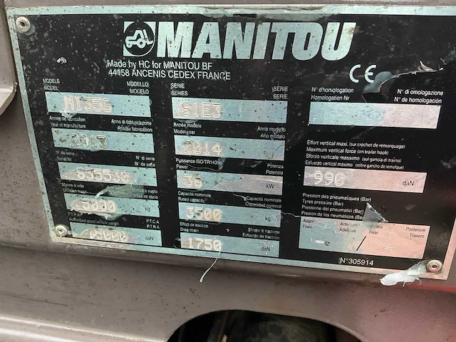 2013 manitou mi35g vorkheftruck - afbeelding 9 van  17