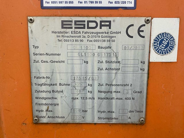 2013 mercedes sprinter 313 cdi esda gl1100 autohoogwerker - afbeelding 33 van  52