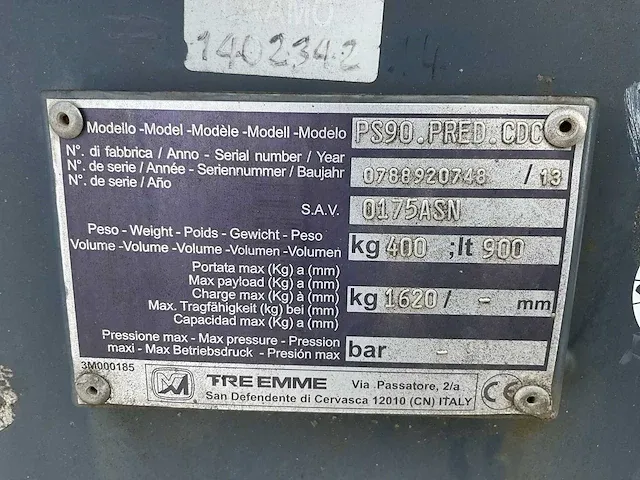 2013 merlo tre emme ps90.pred.cdc schepbak - afbeelding 8 van  8