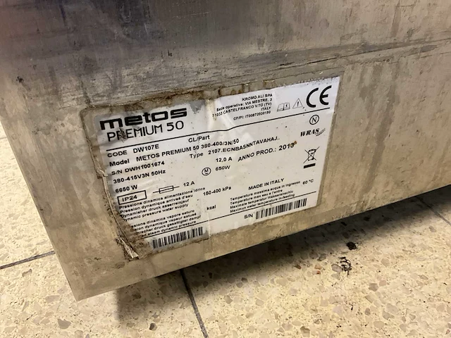 2013 metos dw107e vaatwasmachine - afbeelding 8 van  9
