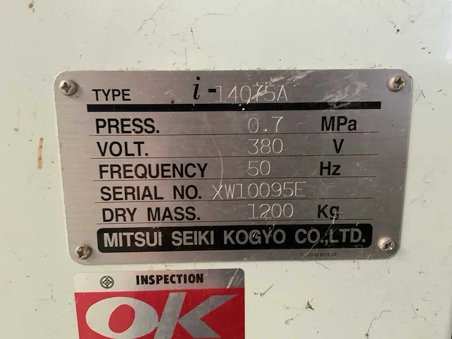 2013 mitsui seiki i-14075a olievrije compressor - afbeelding 9 van  13