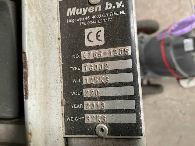 2013 muyen starmix 1020 hk tg002 vacuümheffer - afbeelding 7 van  7