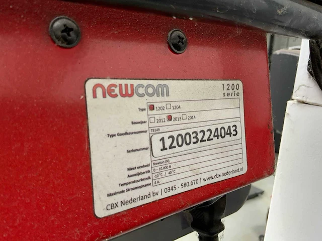 2013 newcom 1202 platenremtestbank - afbeelding 6 van  8