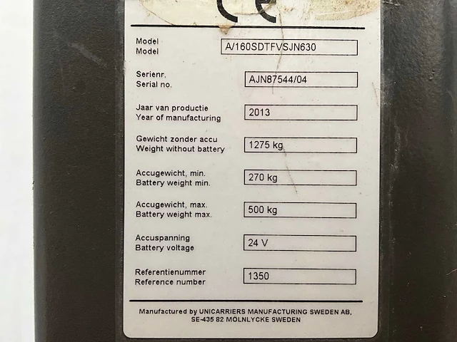 2013 nissan a/160sdtfvsjn630 stapelaar - afbeelding 5 van  14