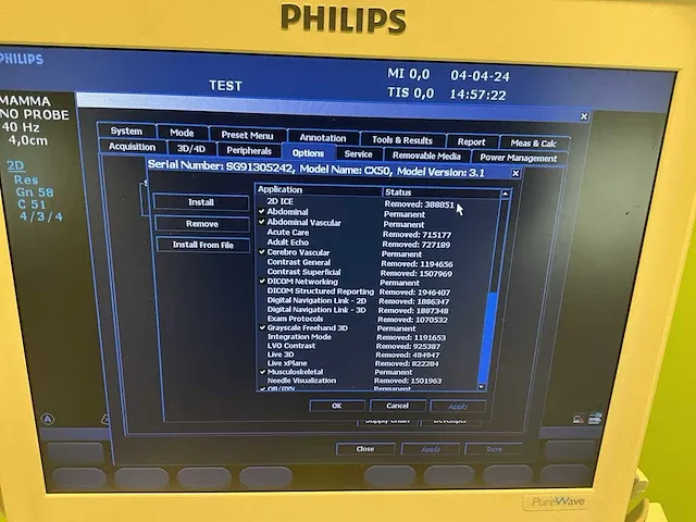 2013 philips cx50 ref989605384711 echografieapparaat svc hw b.1 - afbeelding 10 van  12