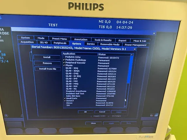 2013 philips cx50 ref989605384711 echografieapparaat svc hw b.1 - afbeelding 11 van  12