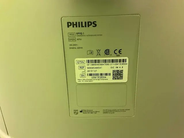 2013 philips epiq 5g ultrasound-apparaat - afbeelding 3 van  11