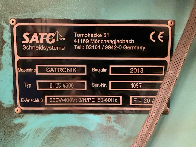 2013 sato satronik dhds 4500 cnc portaal plasmasnijmachine - afbeelding 6 van  23