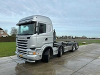 2013 scania r490 8x2 haakarm vrachtwagen - afbeelding 1 van  15