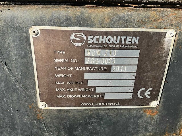 2013 schouten quickfeed vdw 210 voerdoseerwagen - afbeelding 16 van  23
