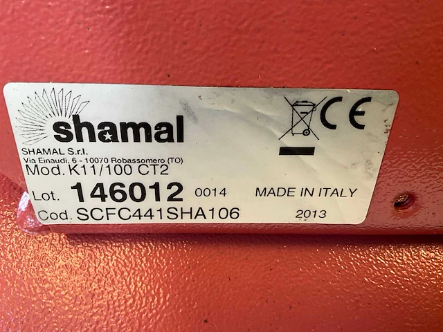 2013 shamal k11/100 ct2 zuigercompressor - afbeelding 6 van  6